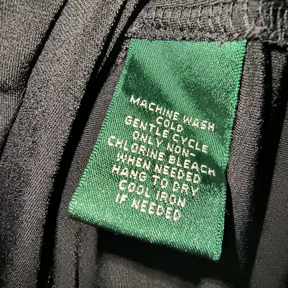 Lauren Ralph Lauren Beautiful Classic Jet Black Draped Dress (Size 6) - Picture 4 of 11